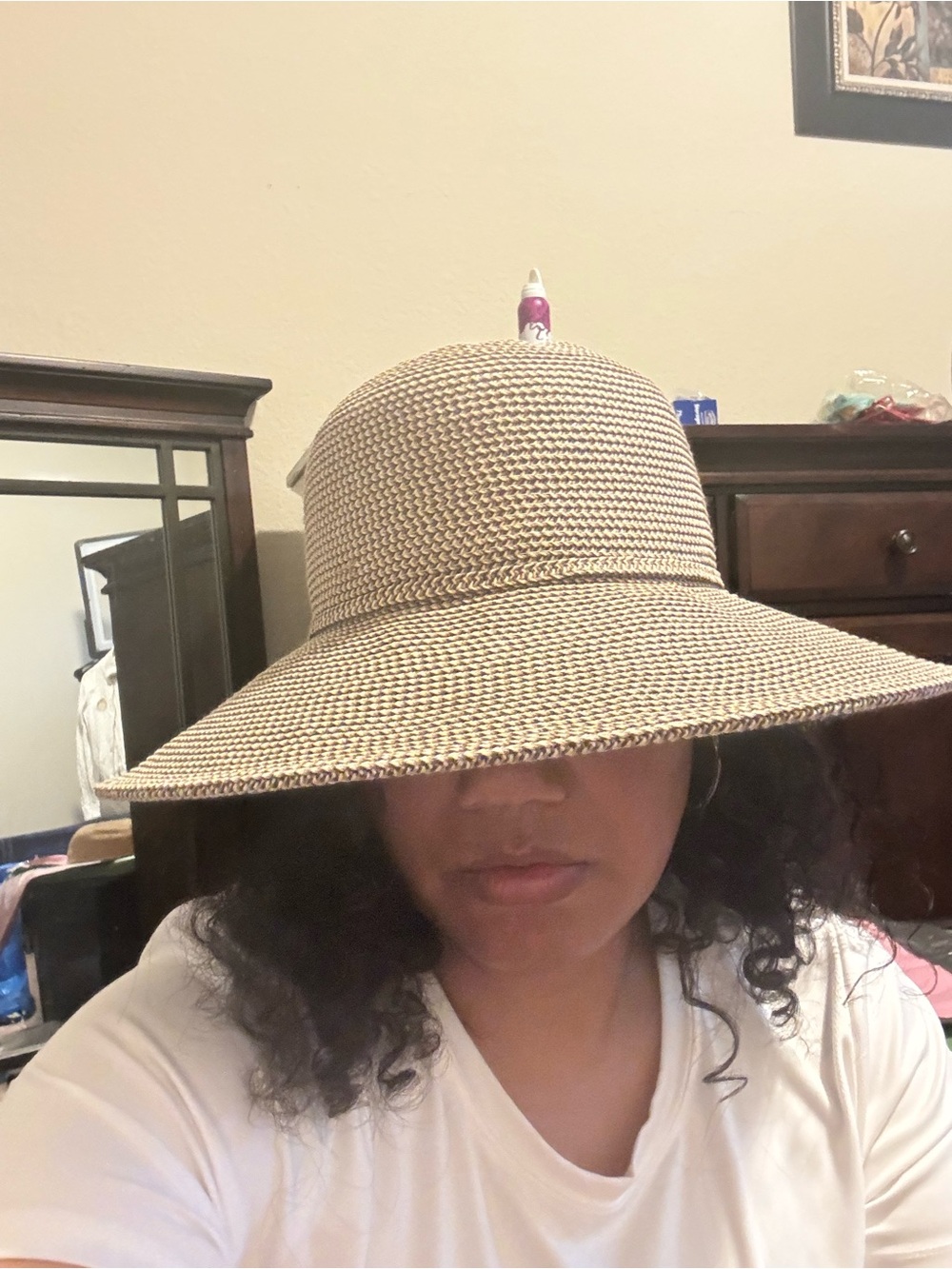 San Diego Hat Company Wide Brim Straw Hat - Natural Beige